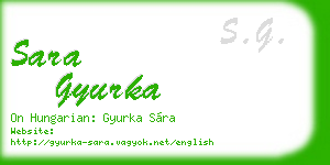 sara gyurka business card